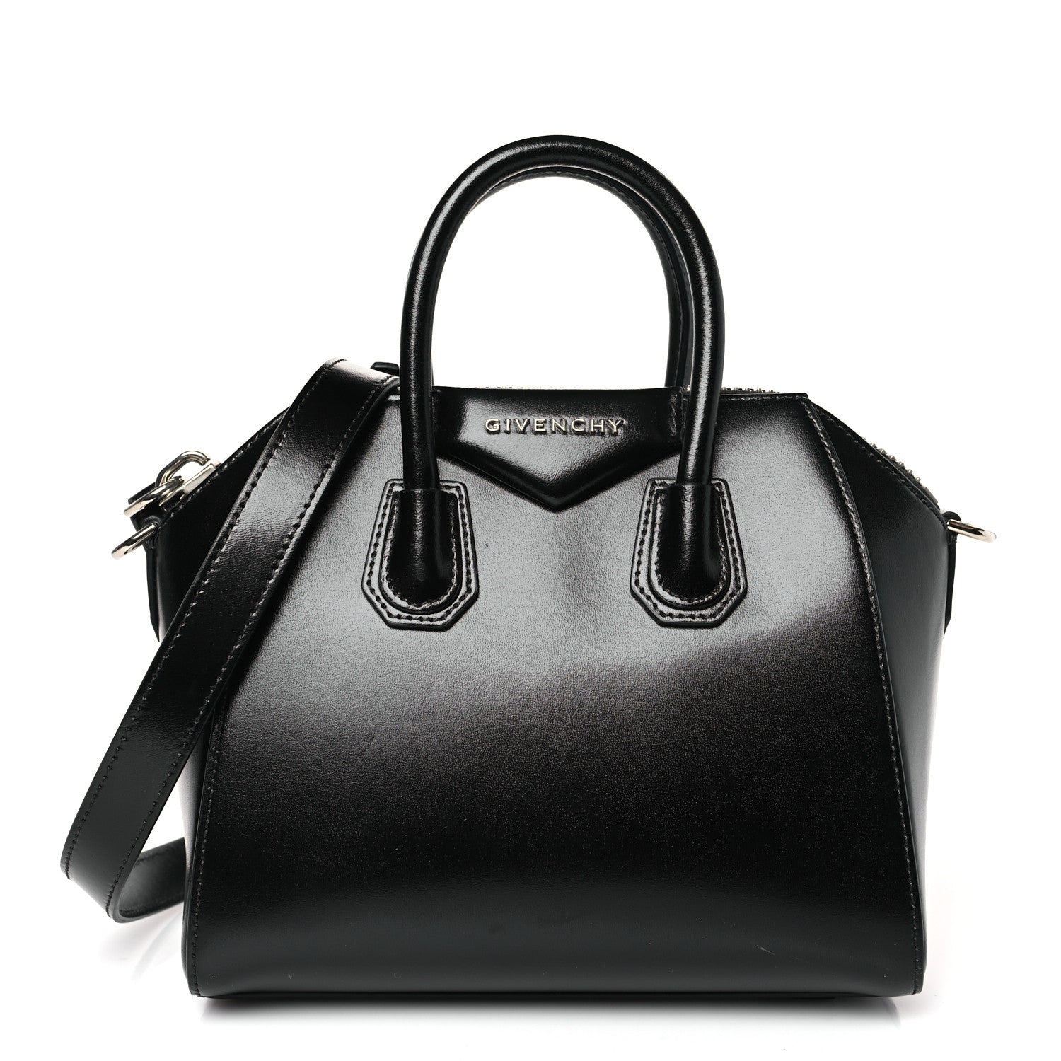 Givenchy Shiny Lord Calfskin Mini Antigona Black 1 of 10