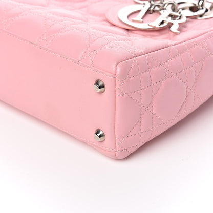Christian Dior Lambskin Cannage Mini Lady Dior Rose Clair 10 of 13