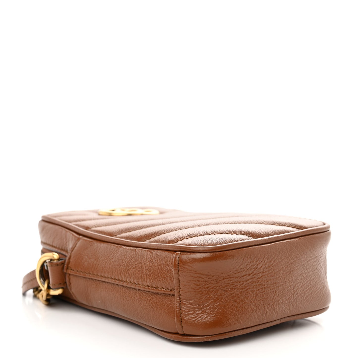 Azalea Calfskin Matelasse Diagonal Mini GG Marmont Crossbody Bag Cuir