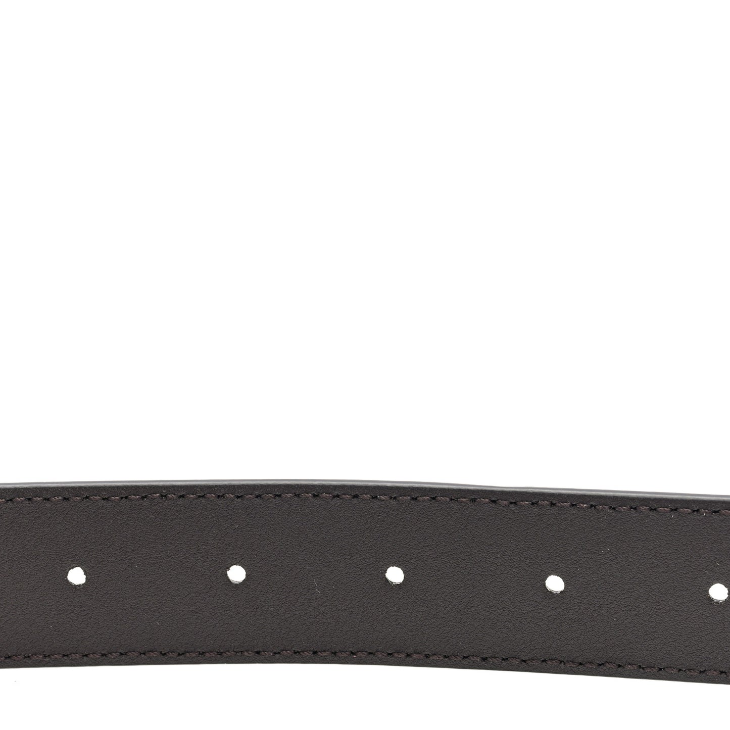 Plutone Calfskin Plaque GG 30mm Belt 90 36 Cocoa