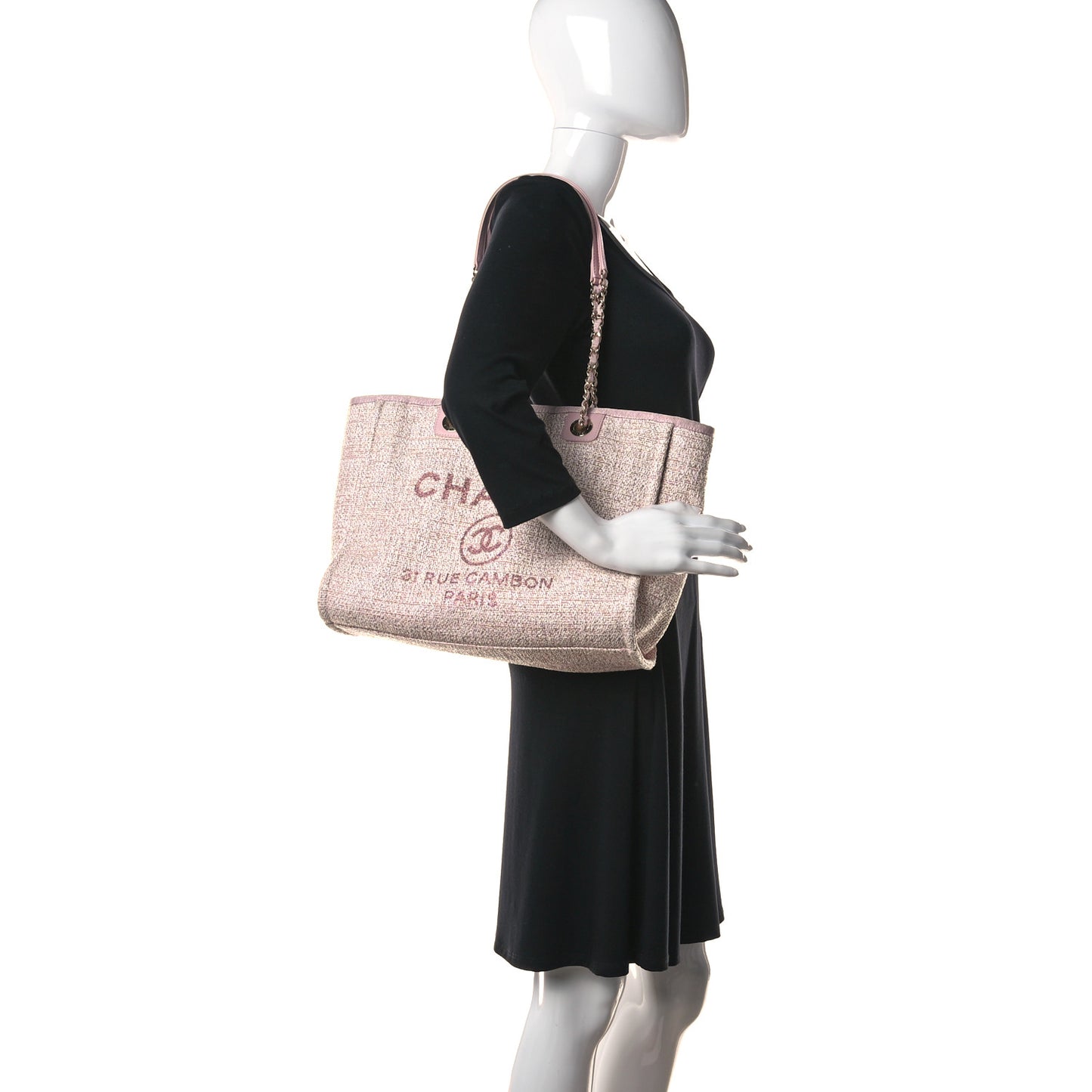Lurex Boucle Deauville Tote Pink
