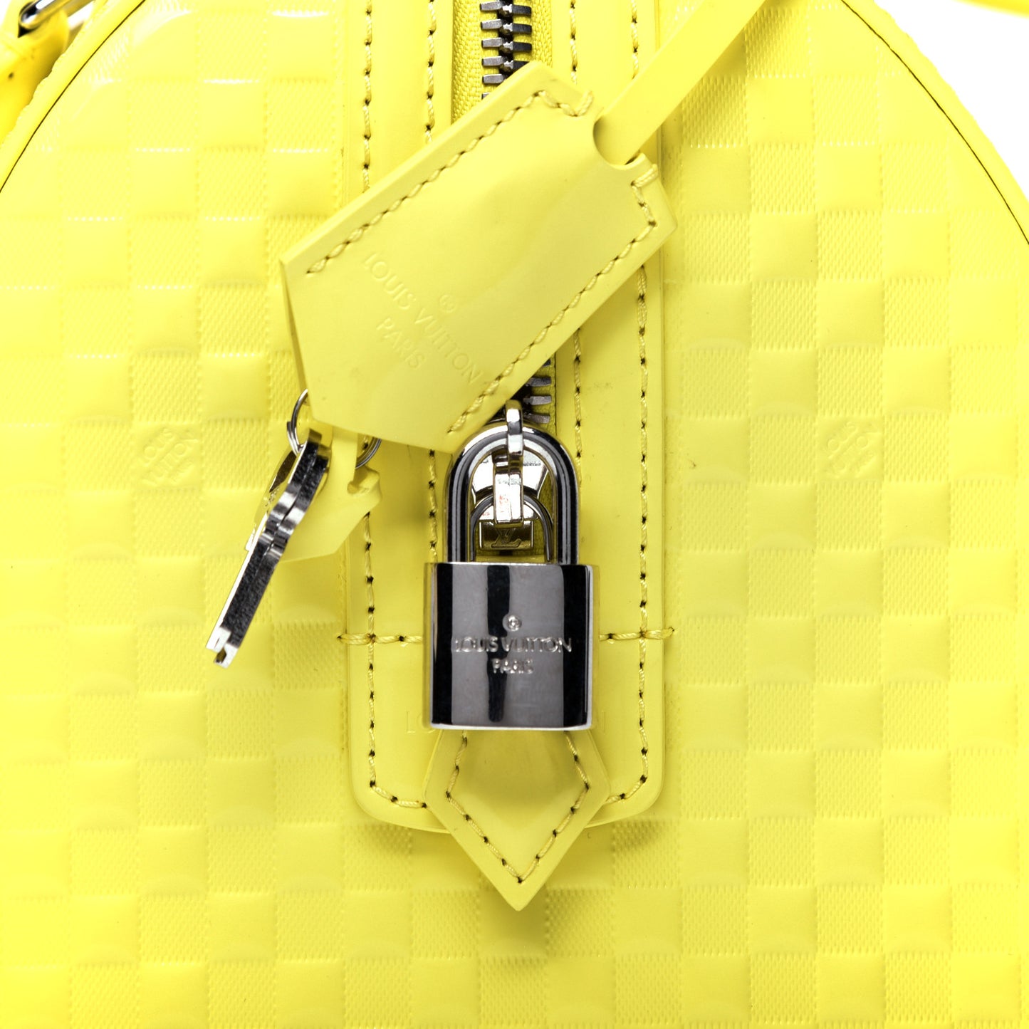 Damier Facette Speedy Cube PM Yellow