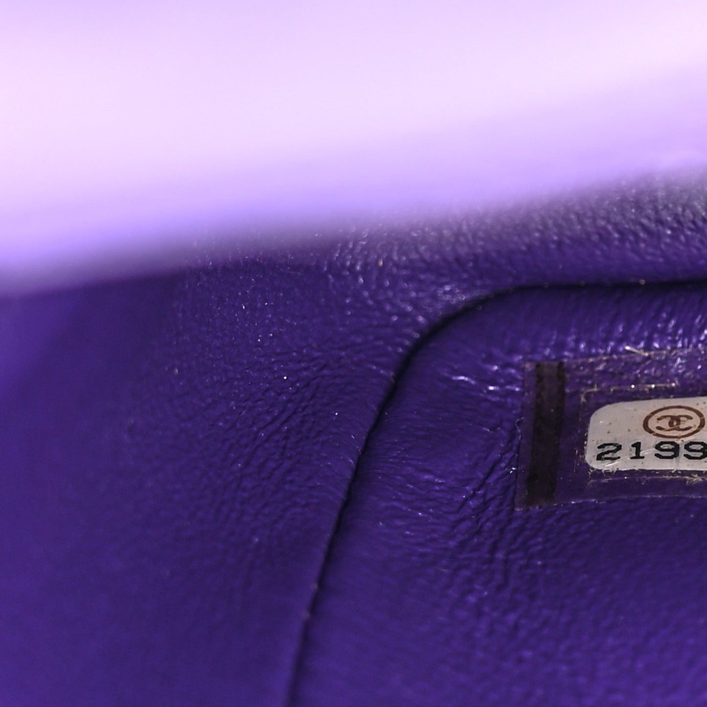 Patent Quilted Mini Rectangular Flap Purple