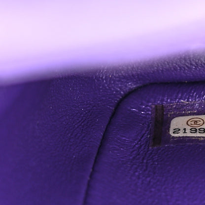 Chanel Patent Quilted Mini Rectangular Flap Purple 7 of 9