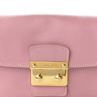 Miu Miu Goatskin Madras Shoulder Bag Rosa 9 of 9