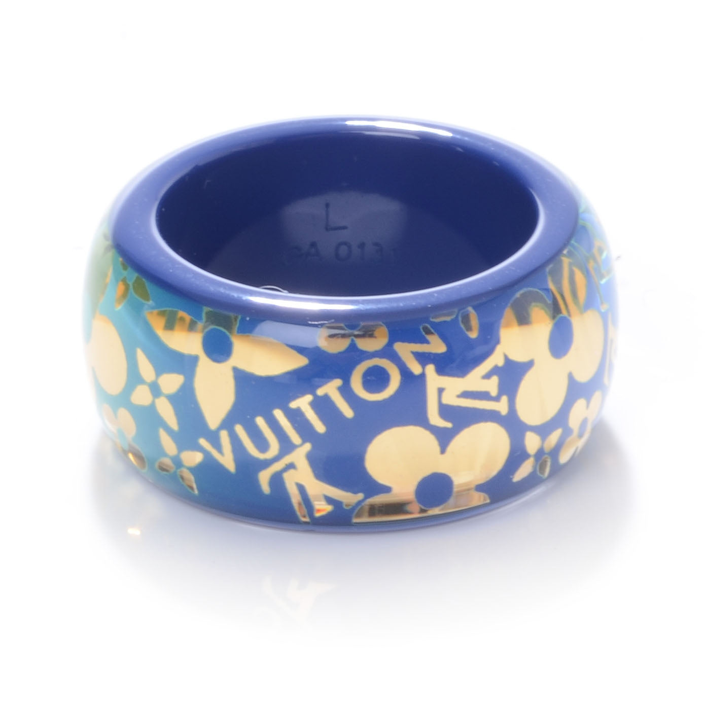 Louis Vuitton Resin Tropical Cocktail Ring Blue Large 7.5 1 of 5