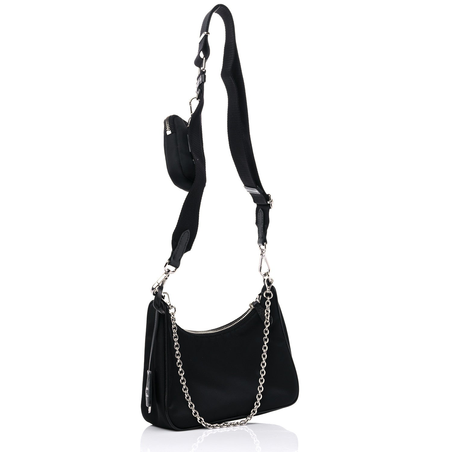 Prada Nylon Re-Edition 2005 Shoulder Bag Black 3 of 9
