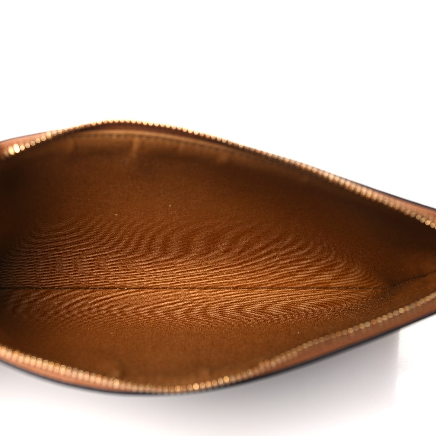 Triomphe Calfskin Long Pouch With Strap Tan