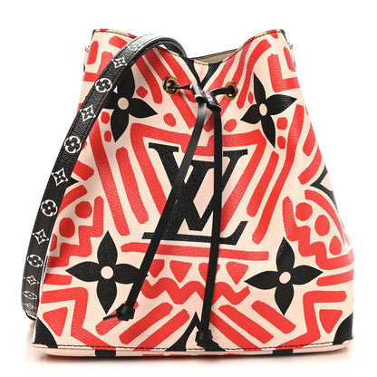 Louis Vuitton Monogram Giant Crafty NeoNoe MM Creme Rouge Black 1 of 10