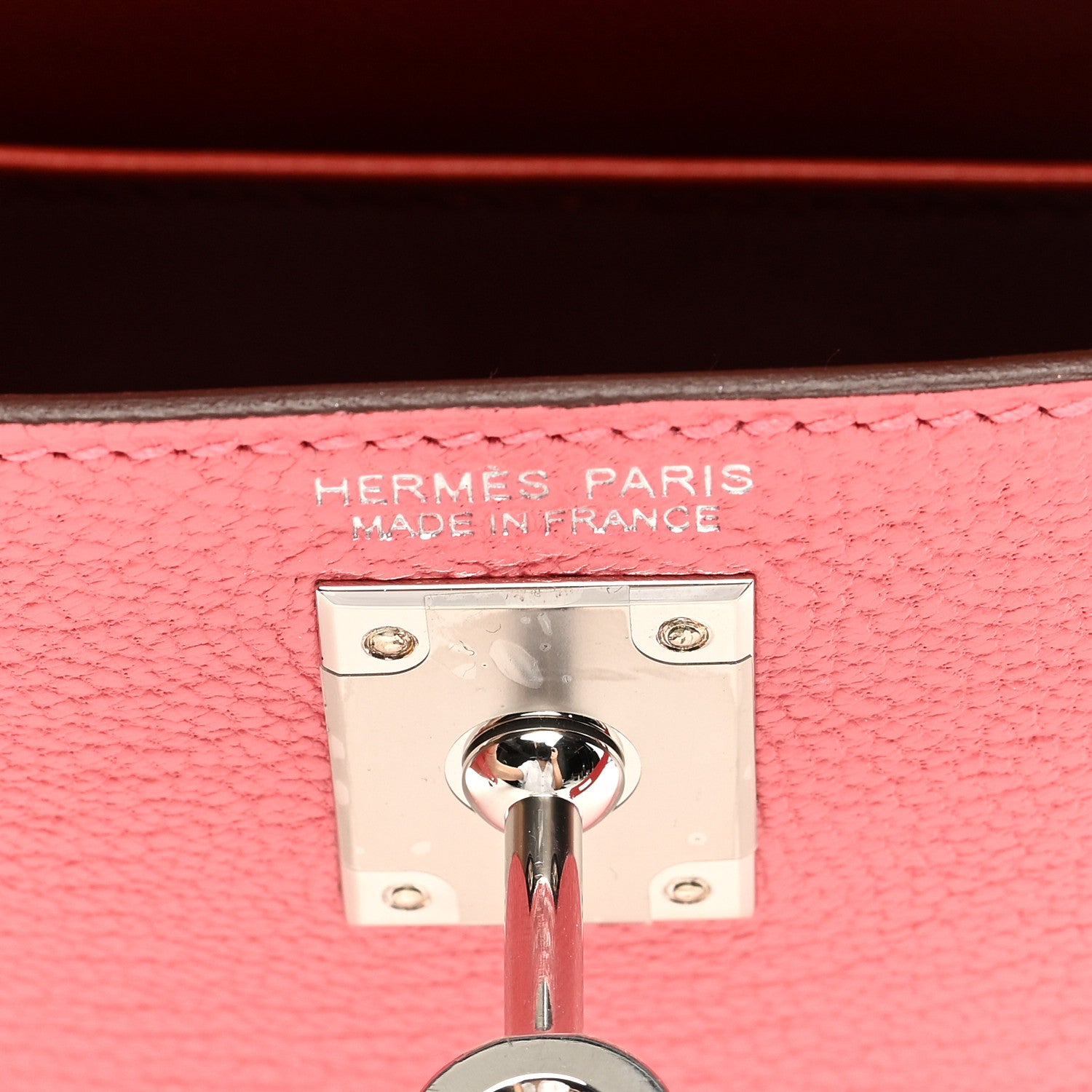 Hermes Chevre Mysore Verso Mini Kelly Sellier 20 Rose D'Ete Rouge H 6 of 9