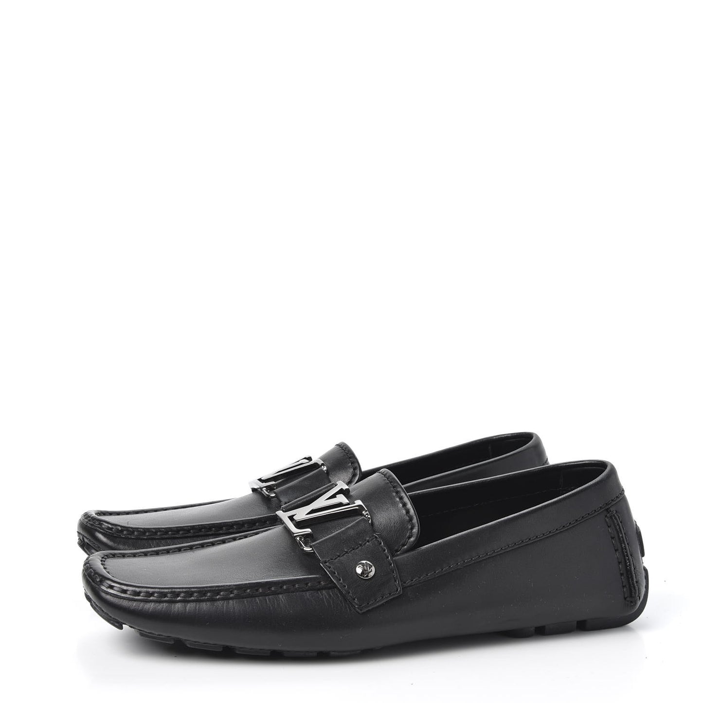 Calfskin Mens Monte Carlo Loafers 6 Black
