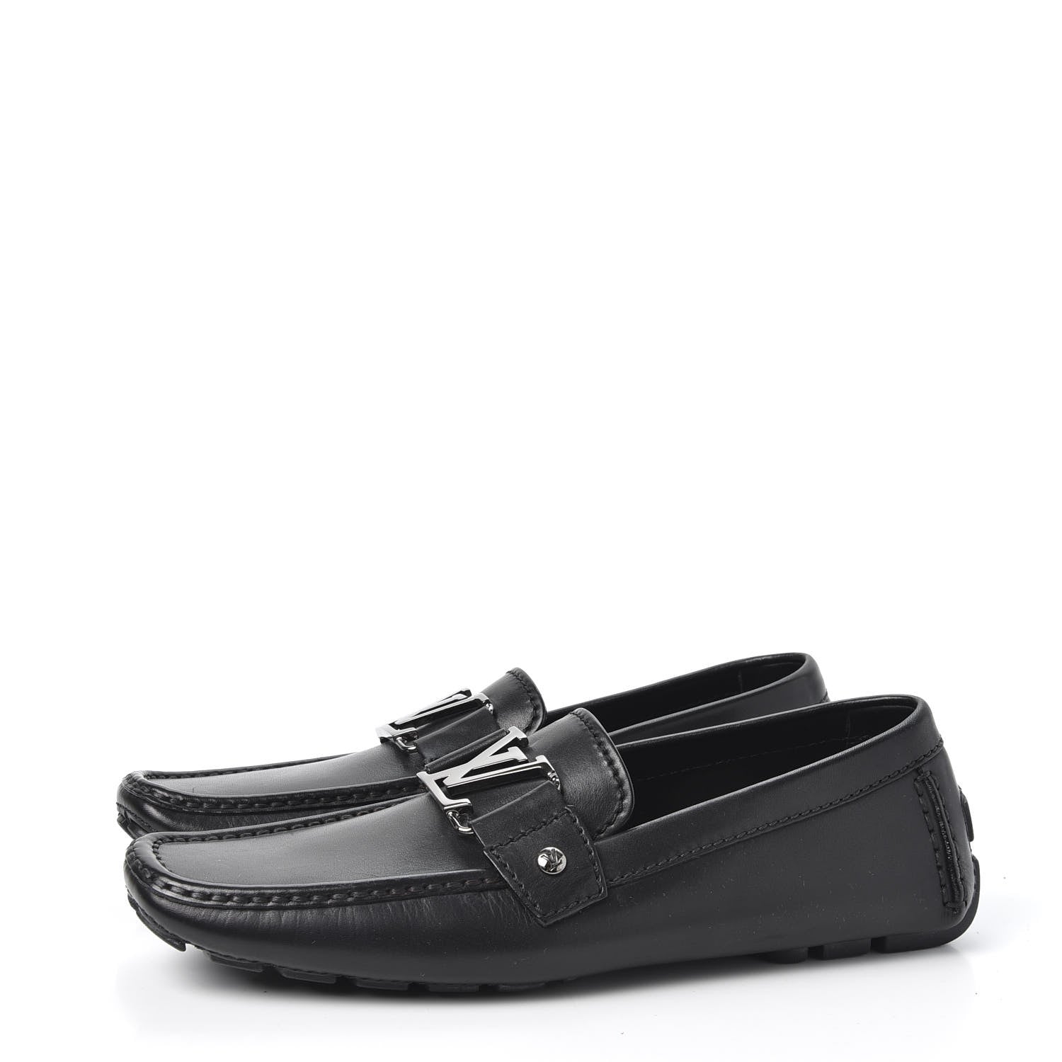 Louis Vuitton Calfskin Mens Monte Carlo Loafers 6 Black 3 of 9