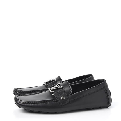 Louis Vuitton Calfskin Mens Monte Carlo Loafers 6 Black 3 of 9