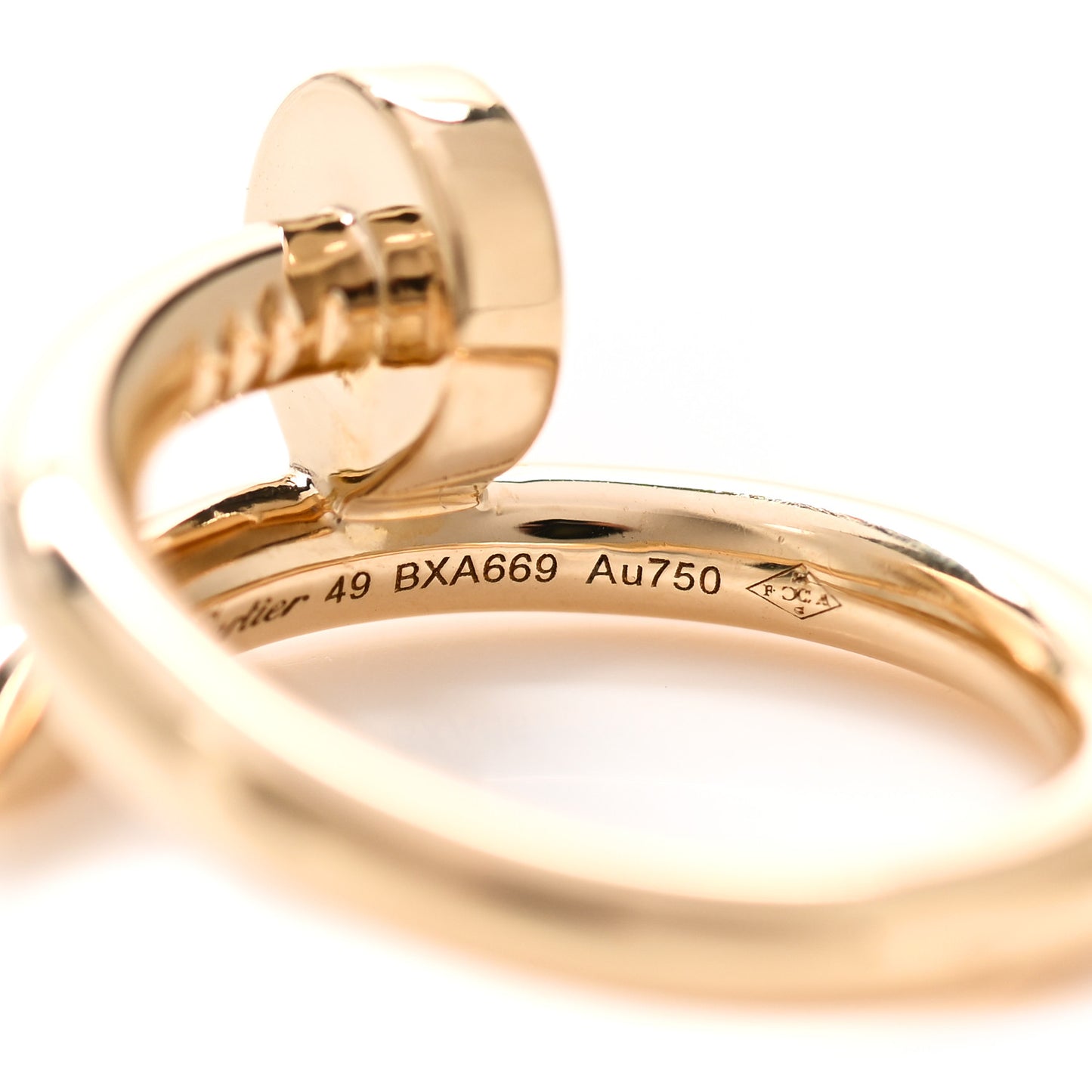 18K Yellow Gold Juste Un Clou Ring 49 4.75