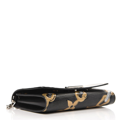 Louis Vuitton Epi Chain Flower Print Twist Chain Wallet Black 4 of 8