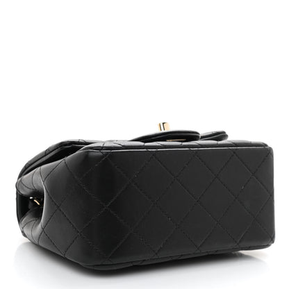 Chanel Lambskin Quilted Mini Square Flap Black 4 of 12