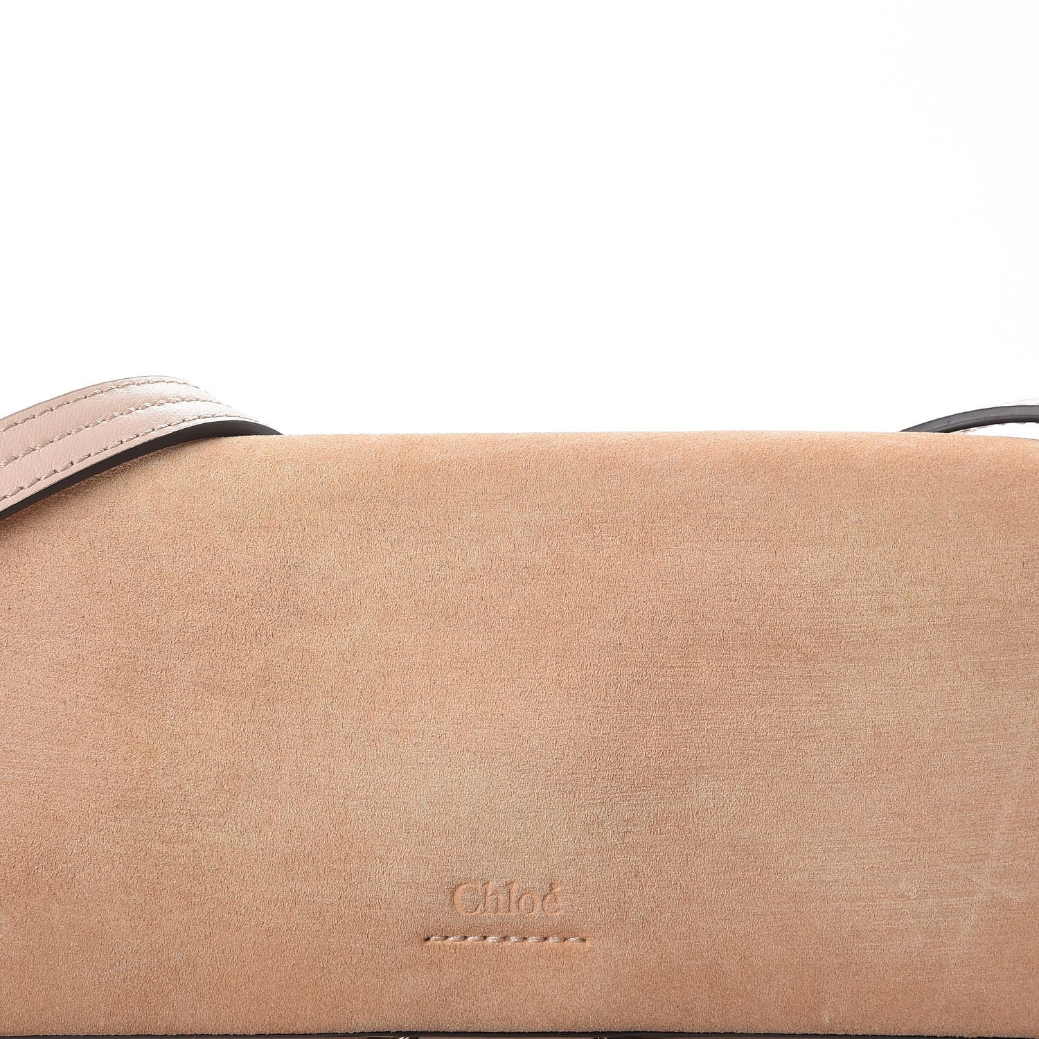 Chloe Suede Calfskin Small Faye Shoulder Bag Cement Pink 10 of 14