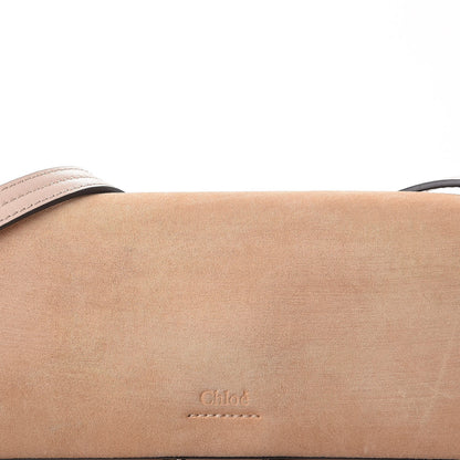 Chloe Suede Calfskin Small Faye Shoulder Bag Cement Pink 10 of 14