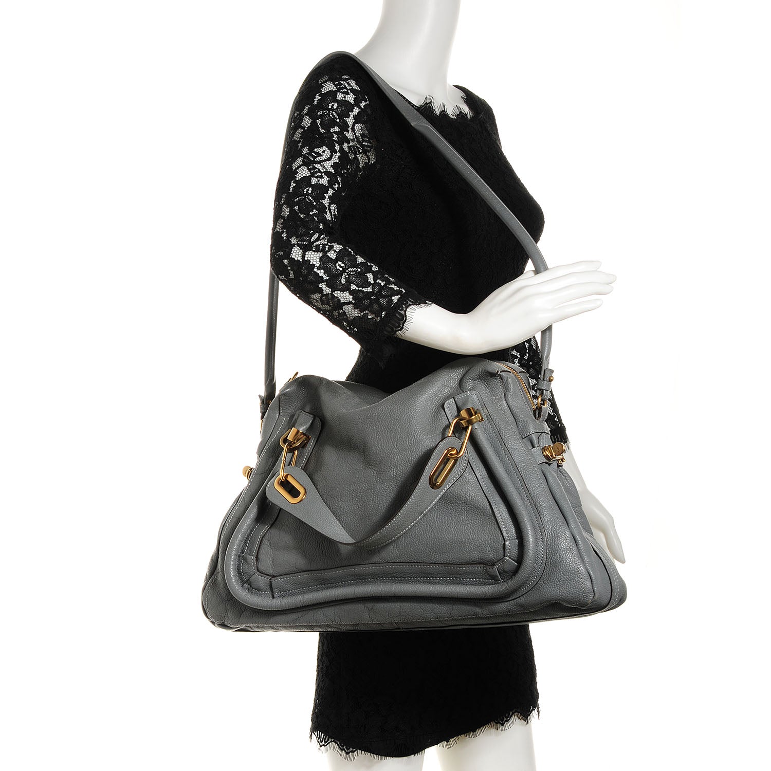 Chloe Calfskin Large Paraty Grey 2 of 9
