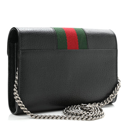 Gucci Calfskin Web Mini Dionysus Chain Wallet Black 3 of 11