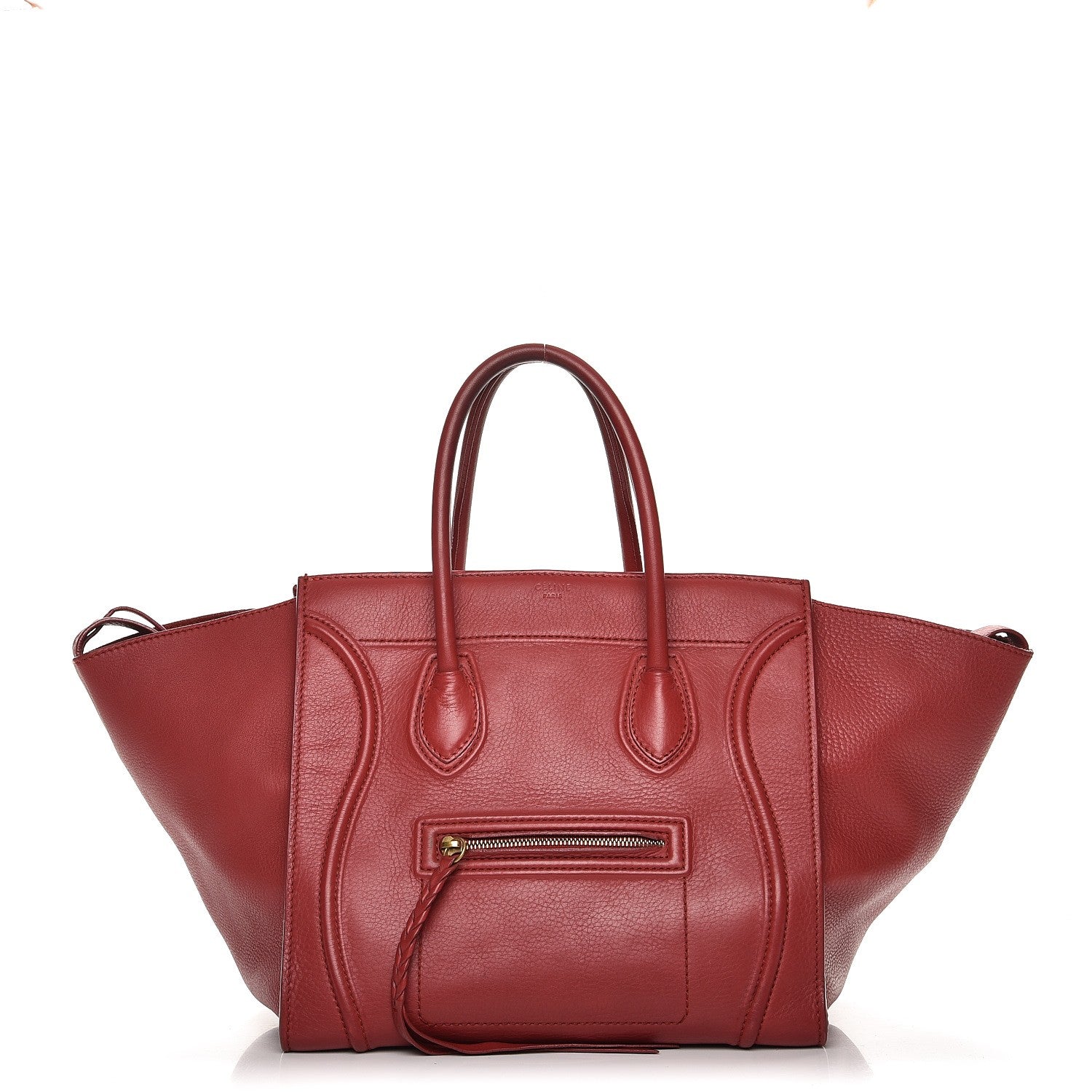 Celine Supple Calfskin Medium Phantom Luggage Red 1 of 19