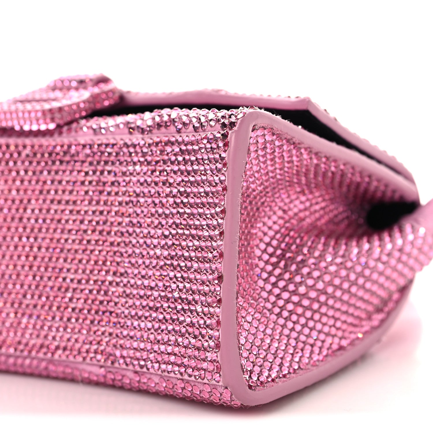 Balenciaga Strass Suede Hourglass Top Handle Bag XS Pink 9 of 9