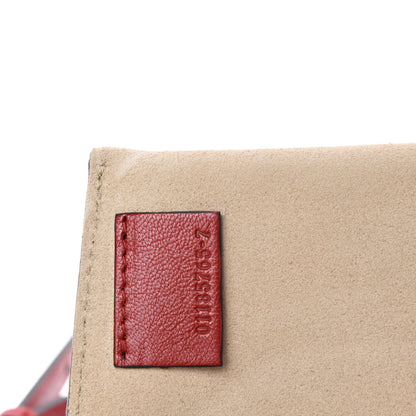 Chloe Shiny Goatskin Smooth Calfskin Suede Small Pixie Bag Dahlia Red 9 of 10