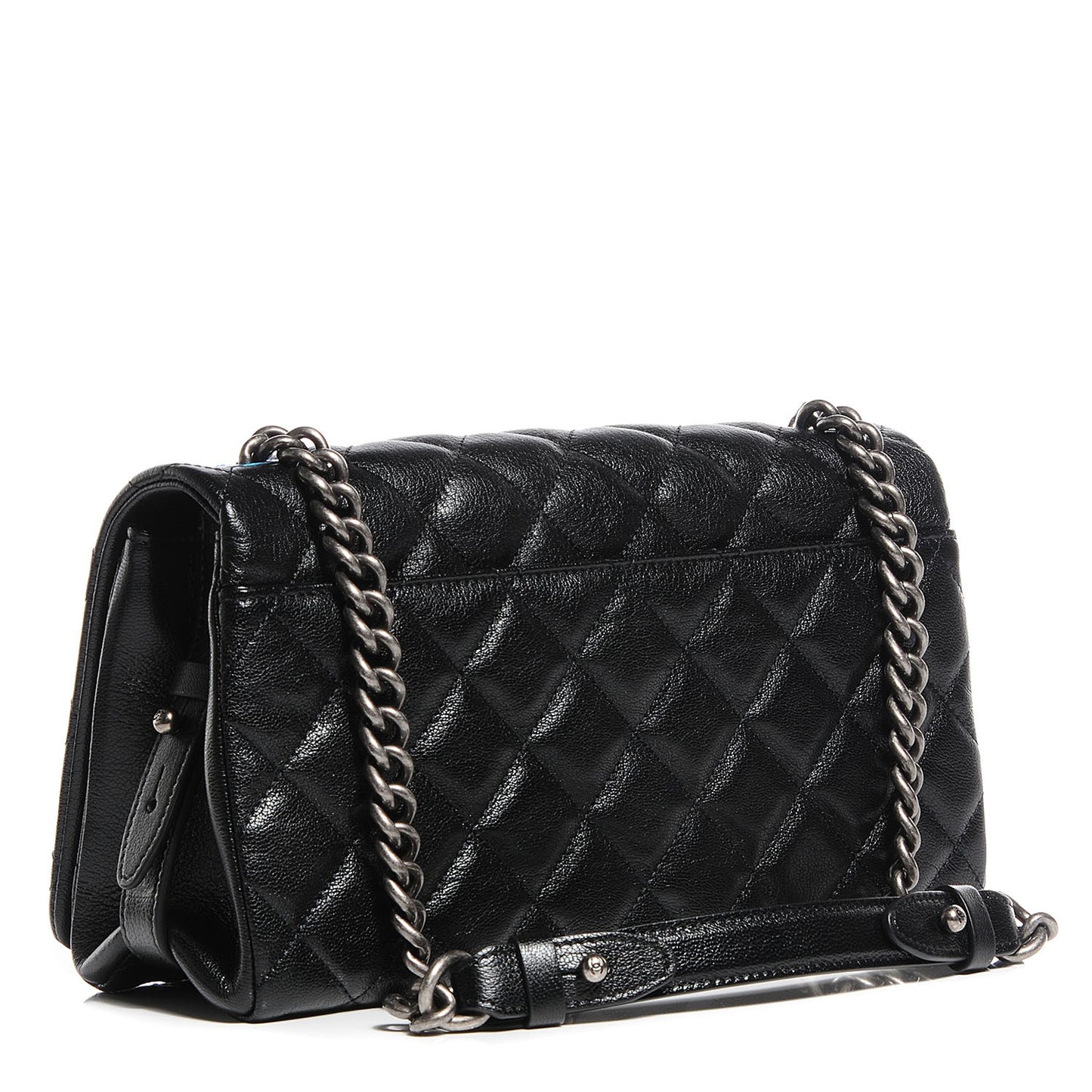 Metallic Goatskin Medium City Rock Flap Black