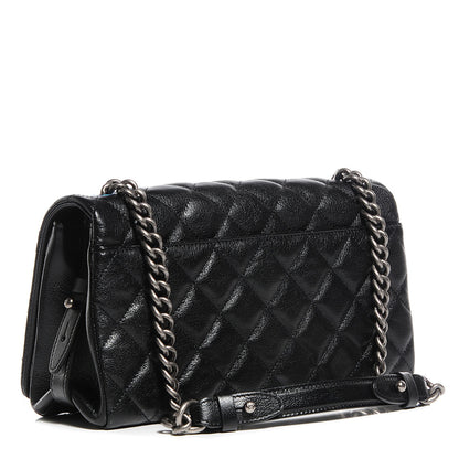 Chanel Metallic Goatskin Medium City Rock Flap Black 3 of 9