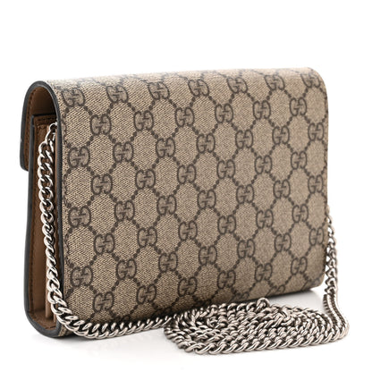 Gucci GG Supreme Monogram Mini Dionysus Chain Wallet Beige Taupe 3 of 11