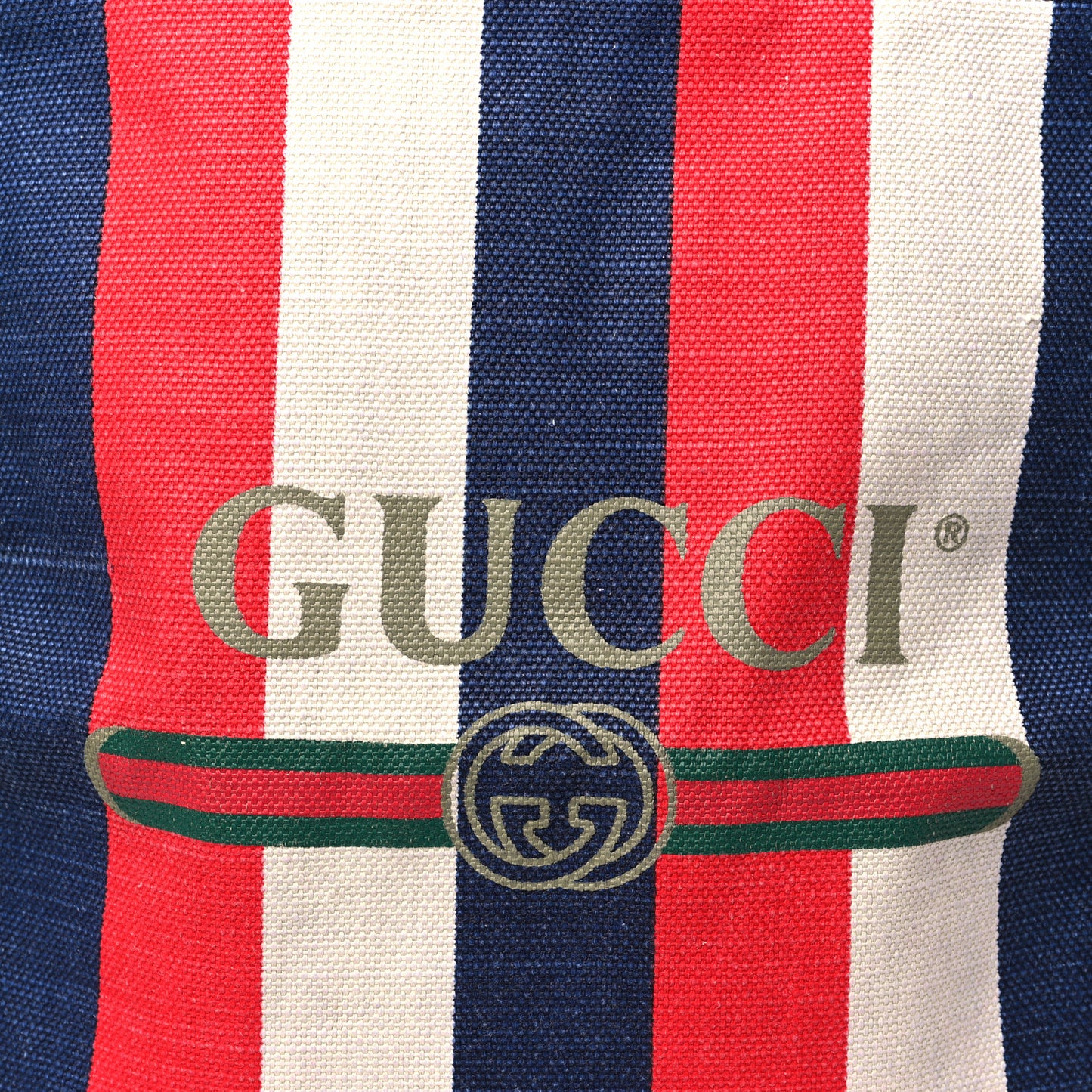Canvas Logo Sylvie Stripe Drawstring Backpack Red
