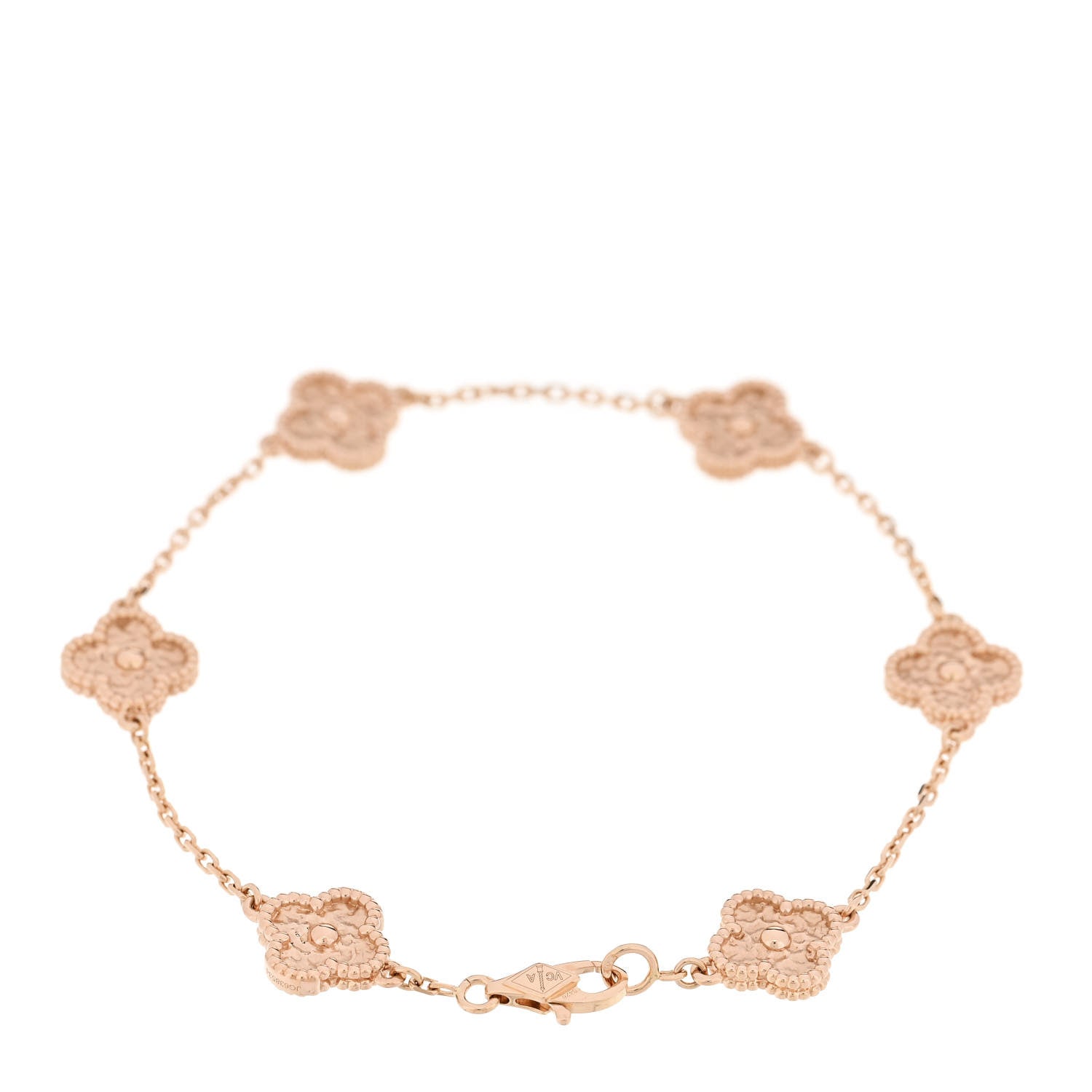 Van Cleef & Arpels 18K Rose Gold 6 Motifs Sweet Alhambra Bracelet 2 of 6