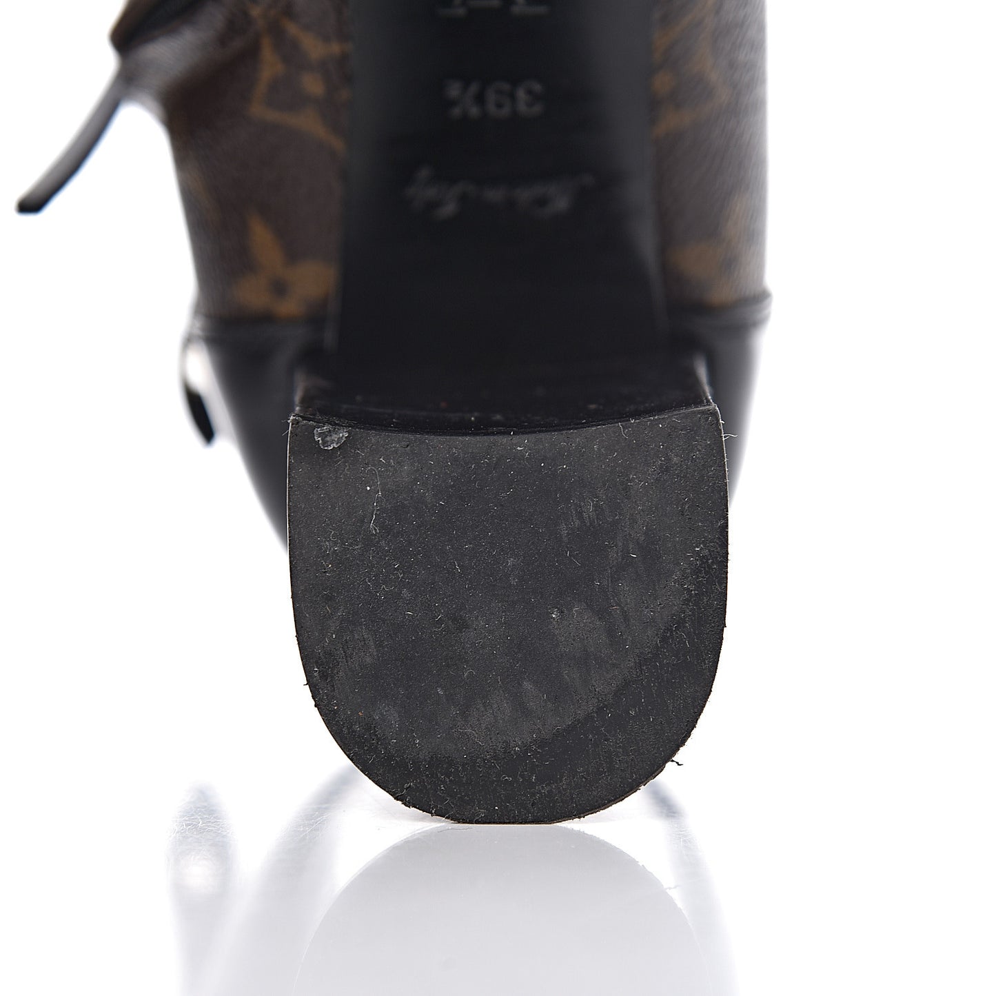 Patent Calfskin Monogram Star Trail Ankle Boots 39.5 Black