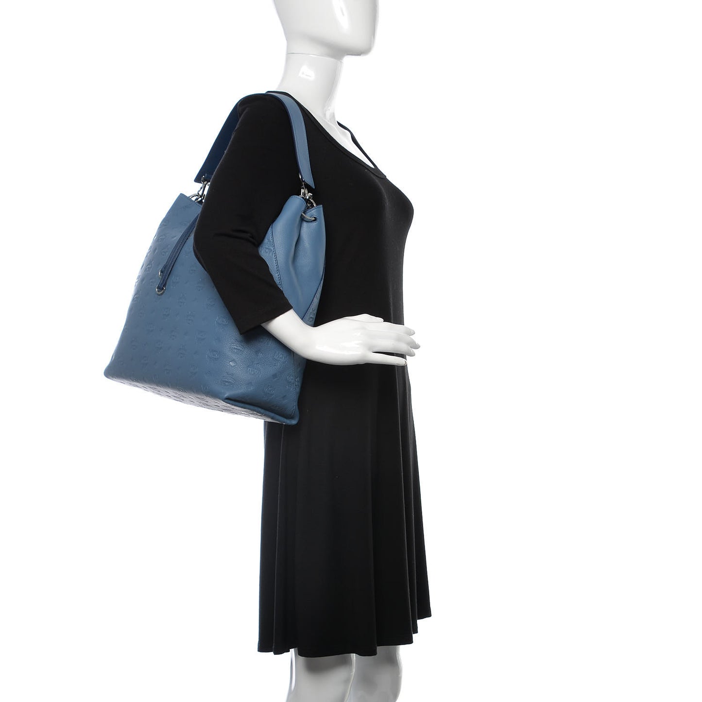 Calfskin Ottomar Monogram Large Klara Hobo Luft Blue