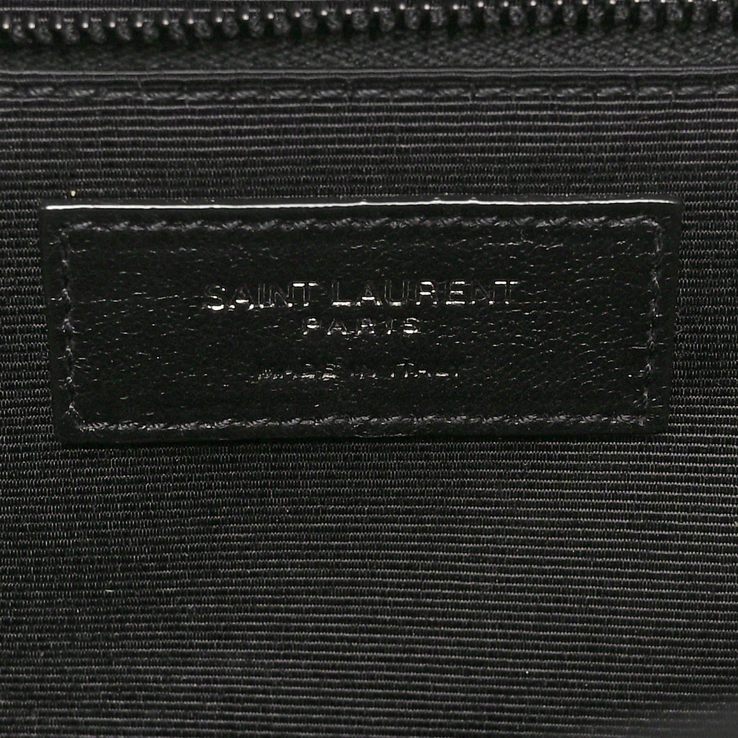 Grain De Poudre Textured Mixed Matelasse Large Triquilt Monogram Monochrome Satchel Black
