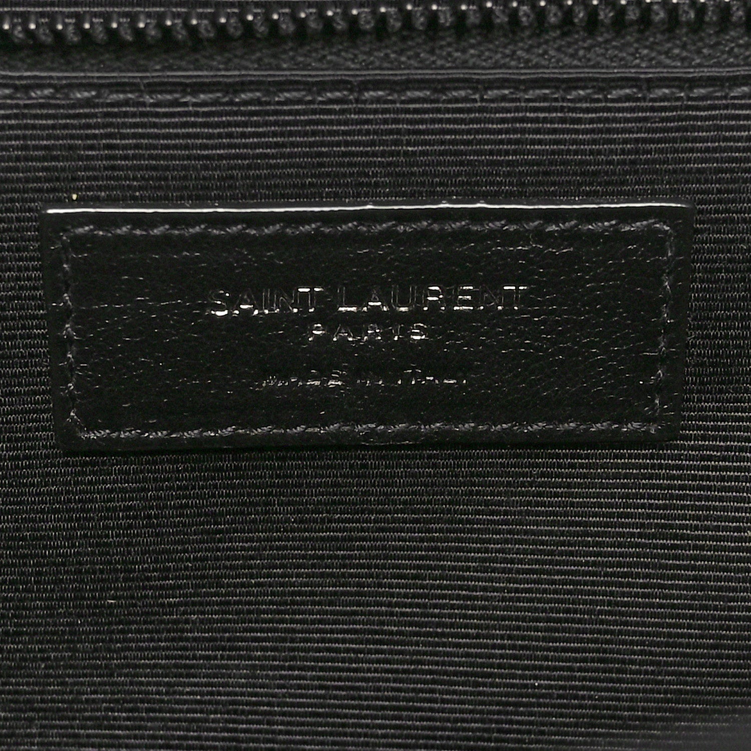 Saint Laurent Grain De Poudre Textured Mixed Matelasse Large Triquilt Monogram Monochrome Satchel Black 6 of 11