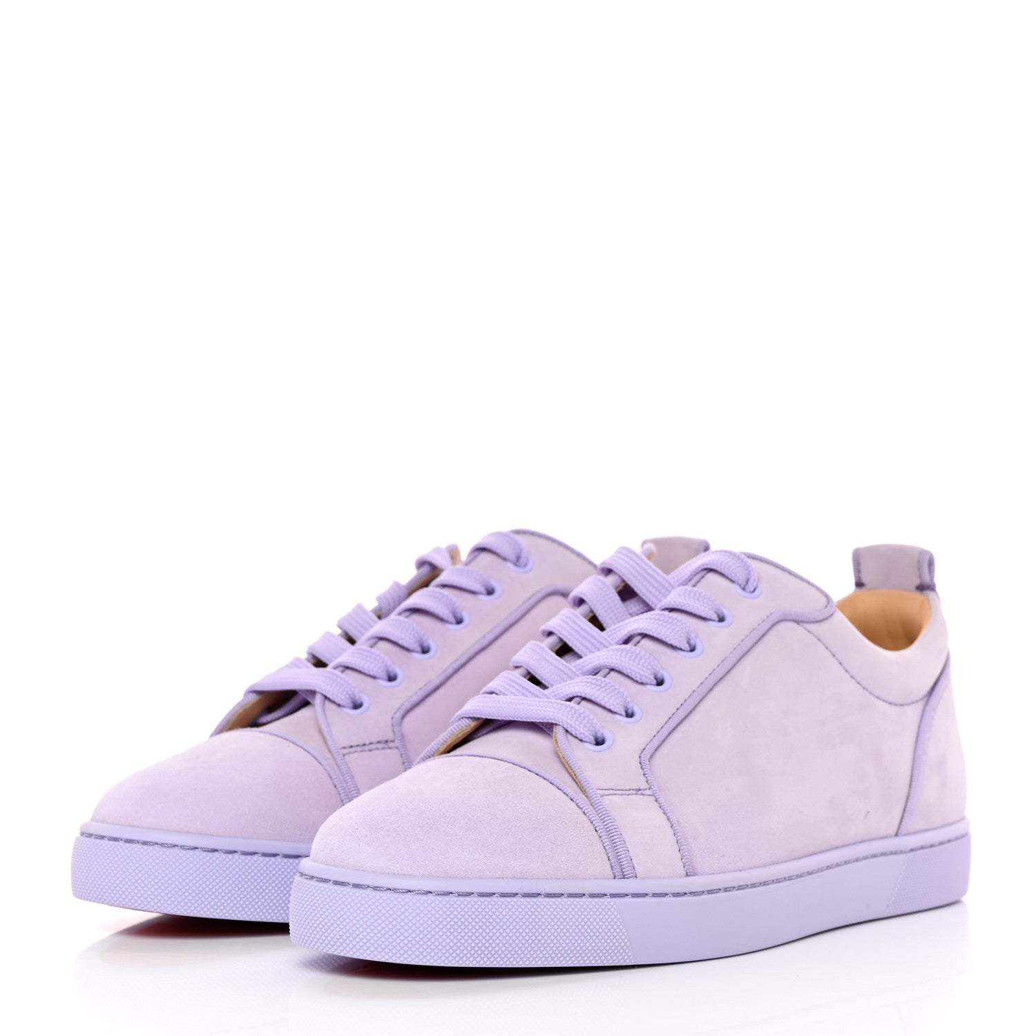 Christian Louboutin Veau Velours Louis Junior Flat Sneakers 40 Lilac Smoke 3 of 16