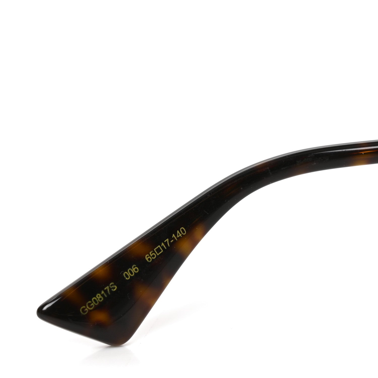 Gucci Metal Square Frame Sunglasses GG0817S Gold 6 of 7