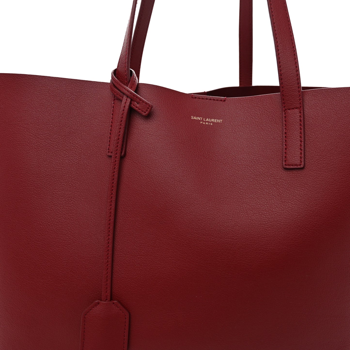 Calfskin Large Shopping Tote Opyum Red