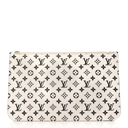 Louis Vuitton Monogram Giant Neverfull MM GM Pochette White 1 of 7