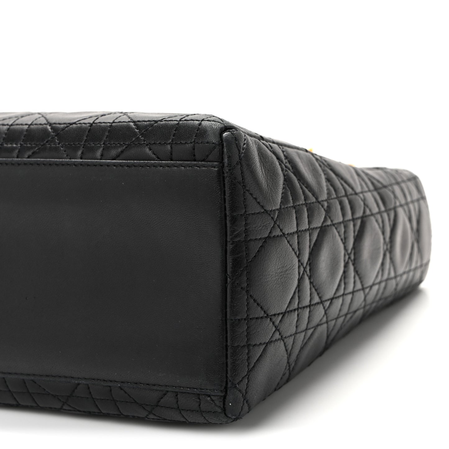 Lambskin Cannage Medium Lady Dior Black
