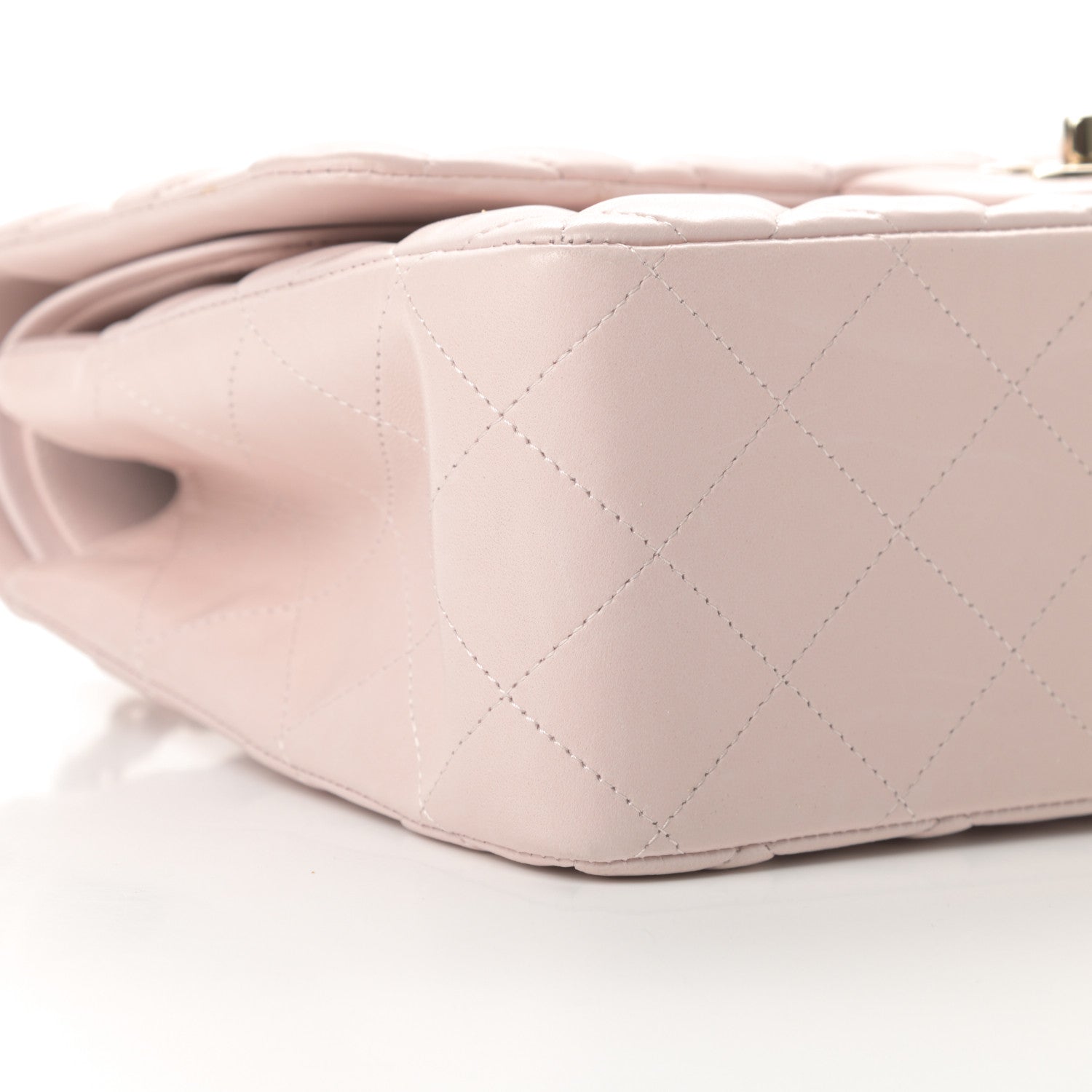 Chanel Lambskin Quilted Jumbo Double Flap Light Pink 10 of 14