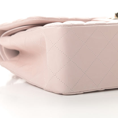 Chanel Lambskin Quilted Jumbo Double Flap Light Pink 10 of 14
