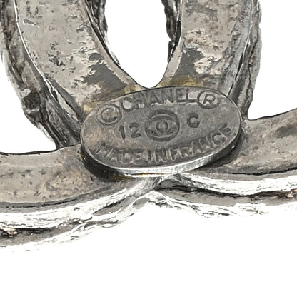 Chanel Metal CC Chain Earrings Dark Silver 3 of 4