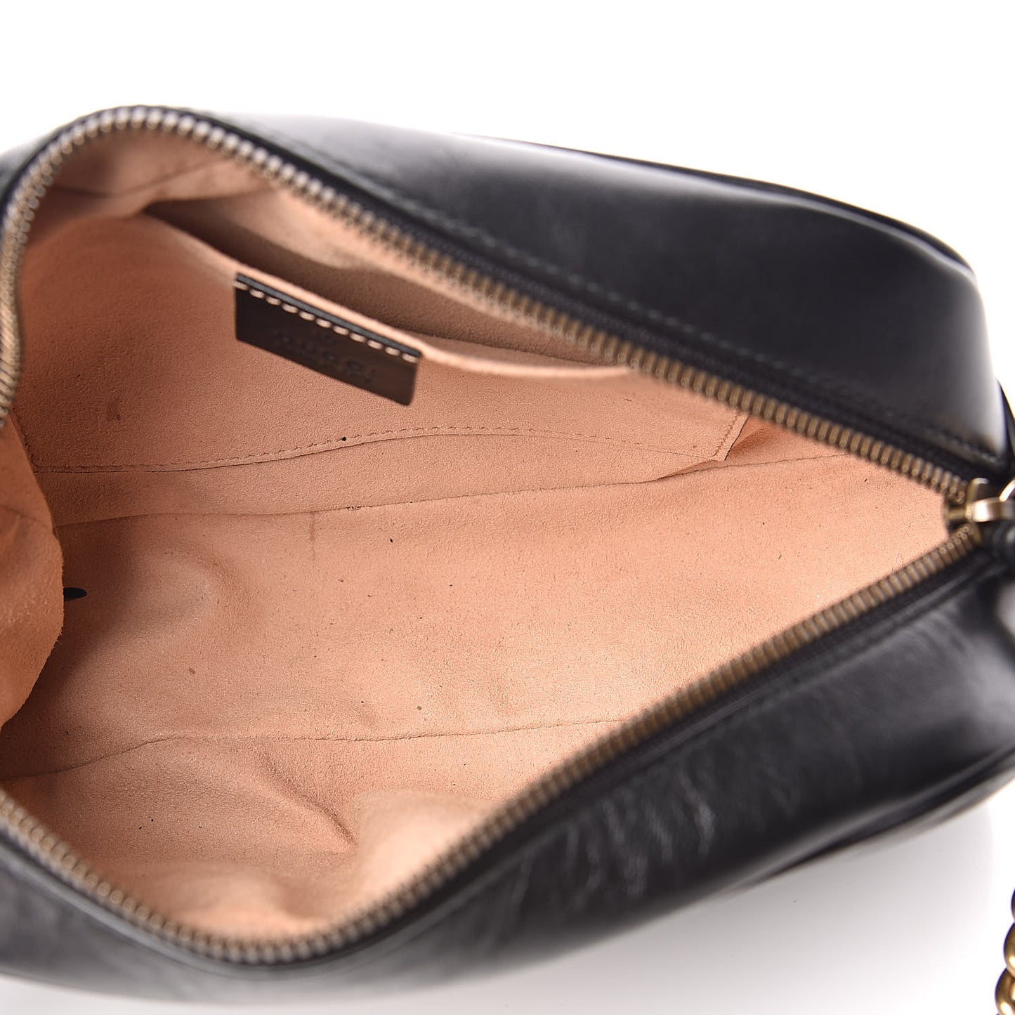 Calfskin Matelasse Small GG Marmont Chain Shoulder Bag Black