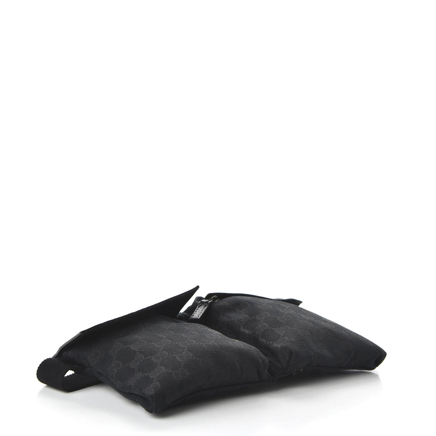 GG Monogram Double Pocket Belt Bag Black