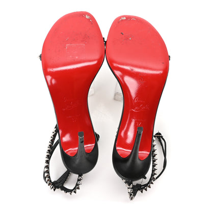 Christian Louboutin Kid Spiked So Me 100 Sandals 37 Black 6 of 9