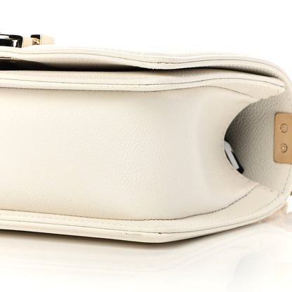Chanel Caviar Quilted Small Boy Flap White 10 of 12