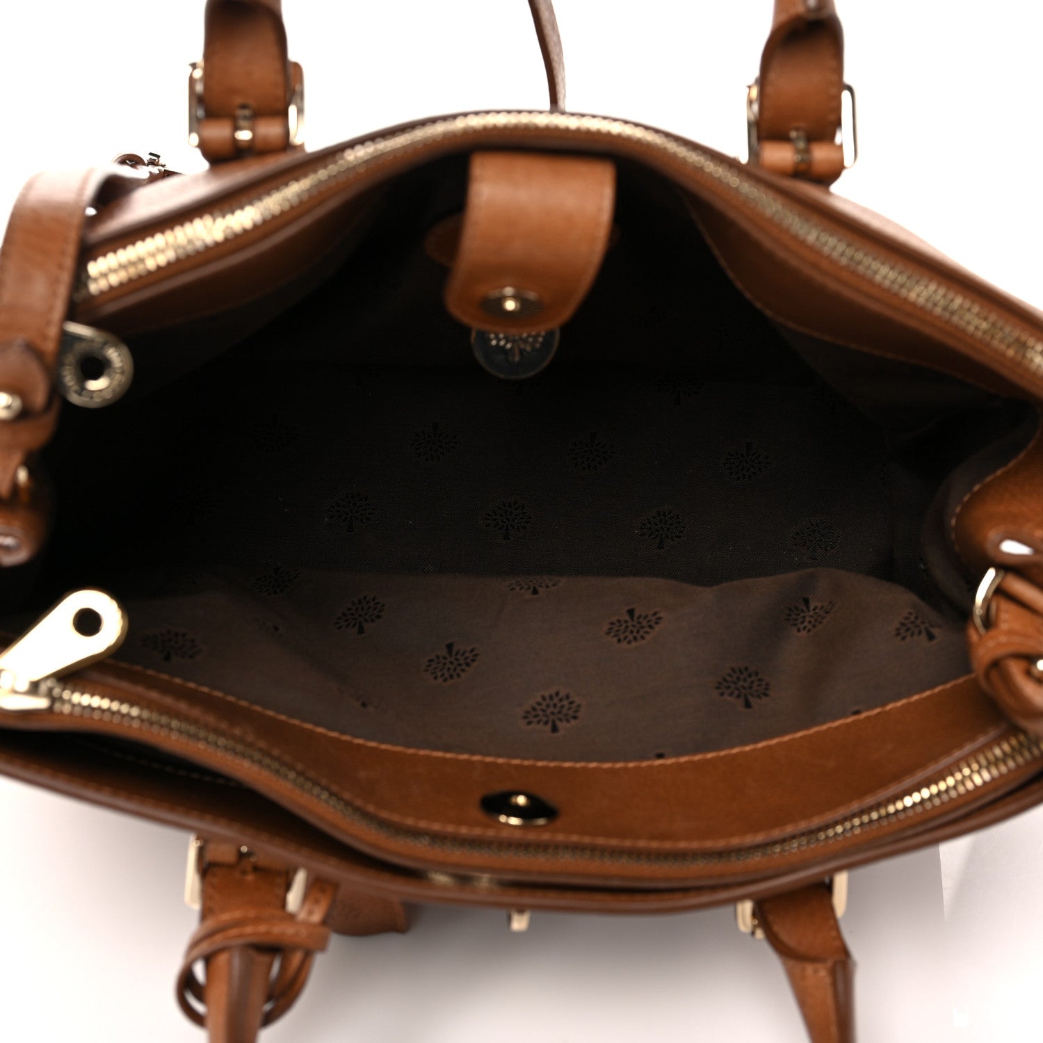 Mulberry Classic Grain Small Bayswater Double Zip Tote Oak 5 of 8