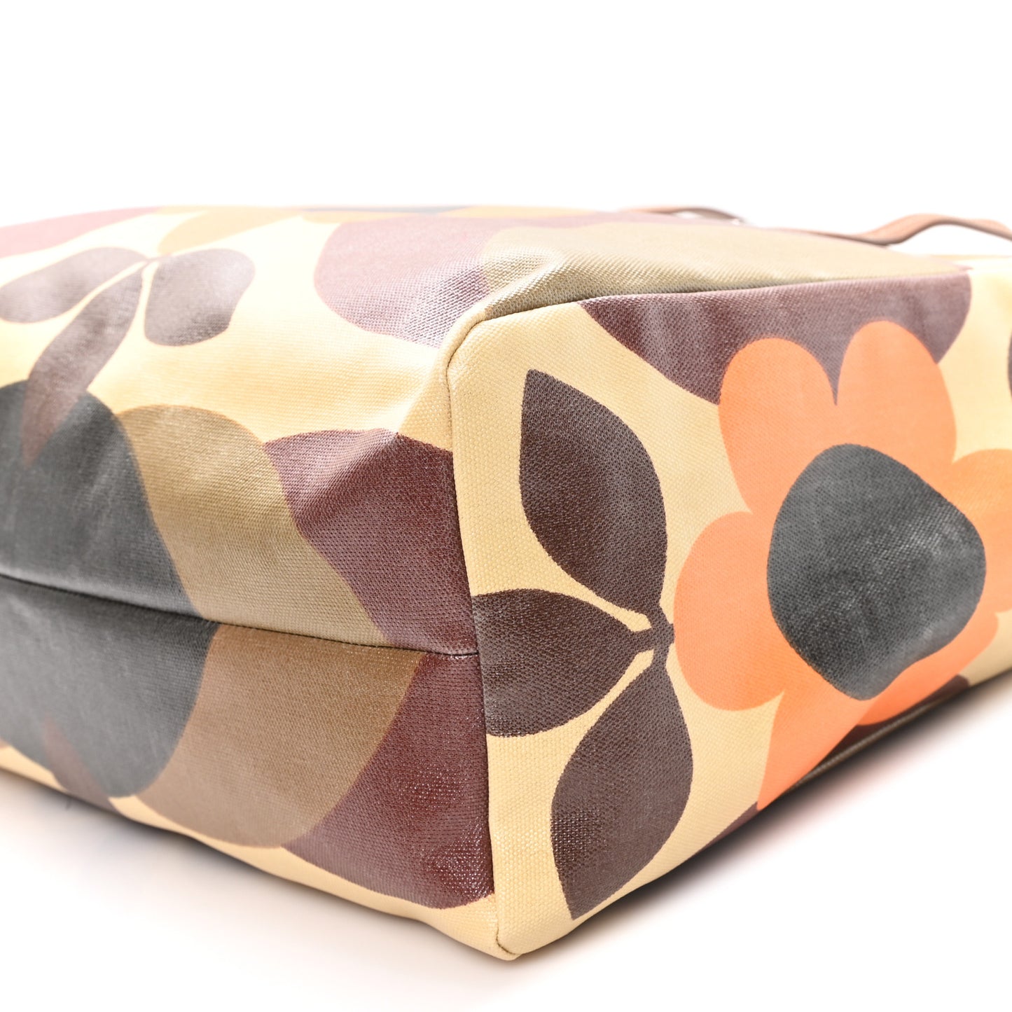 Tessuto Flower Print Shopping Tote Militaire Multicolor